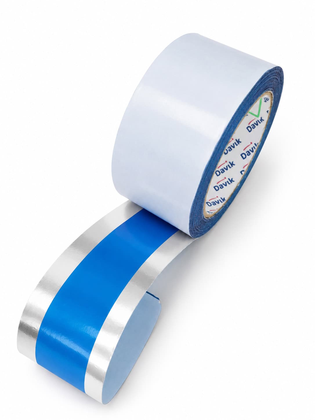 DT4133 blue high tack splicing tape with integrated aluminium detection strips
